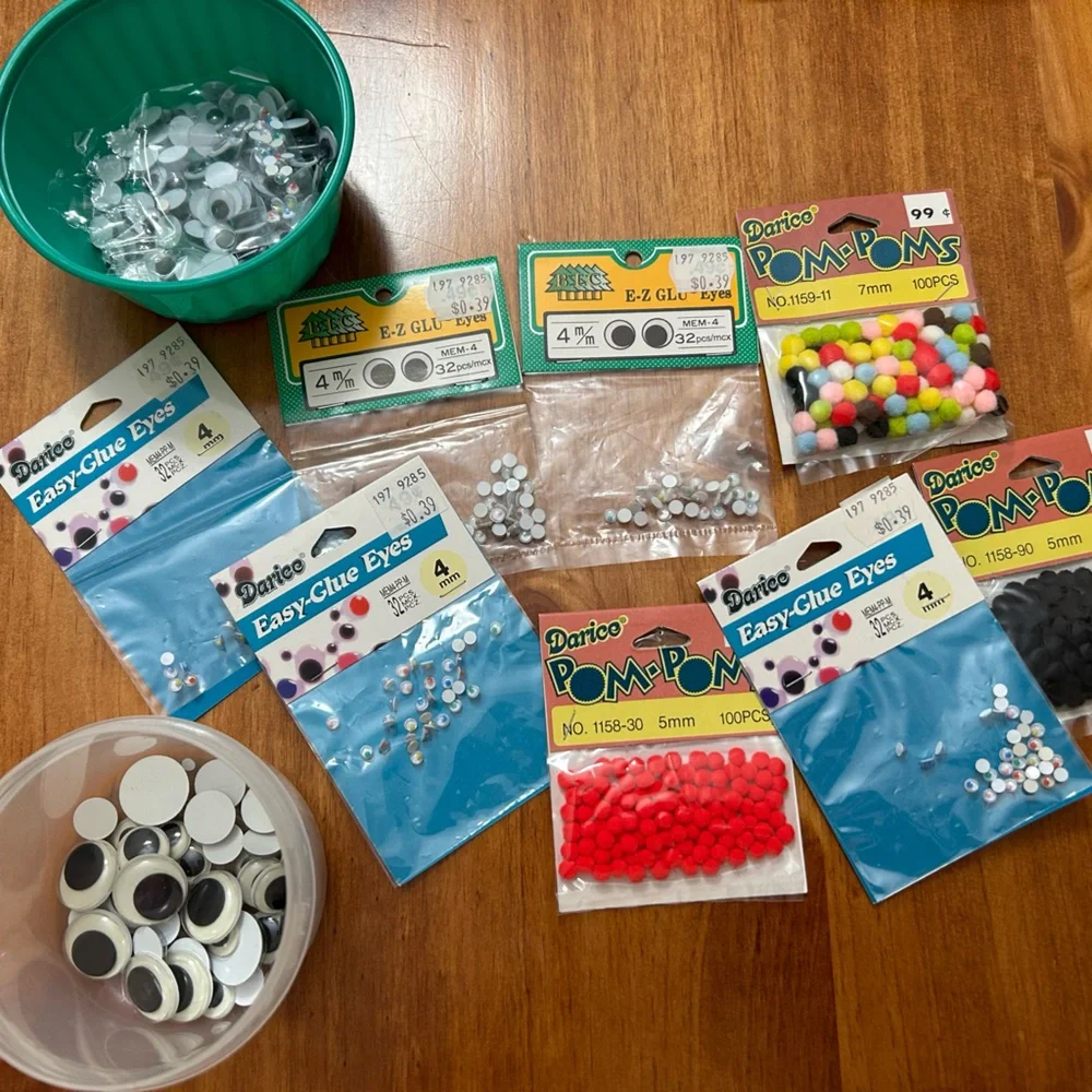 Googly Eyes Darice Assorted Craft Eyes & Pom-Poms Pack